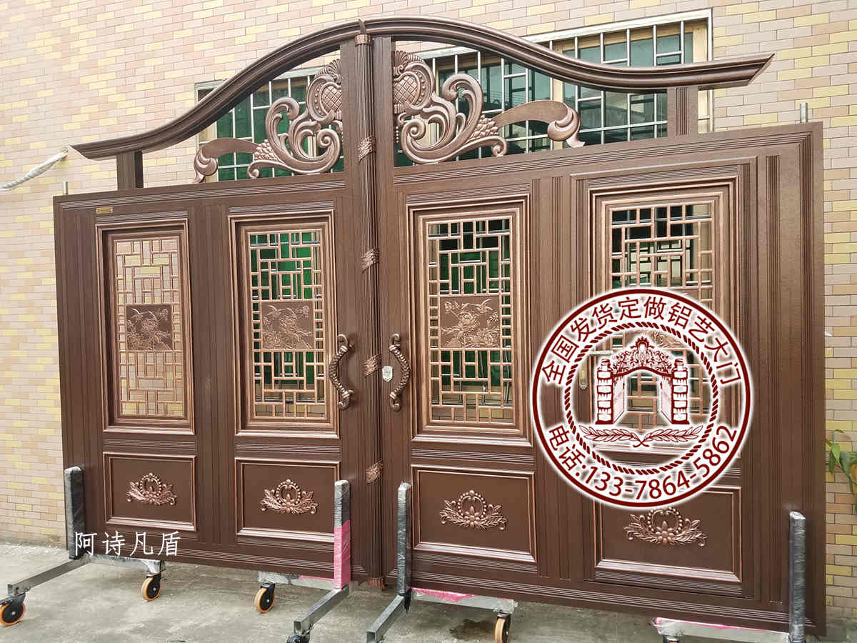 镂空雕刻中式别墅大门
